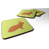 Caroline'S Treasures Rex Rabbit Green Decorative Coasters, 3.5, Multicolor