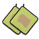 Caroline'S Treasures Lincoln Longwool Sheep Green Decorated Pot Holder, 7.5 X 7.5