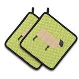Caroline'S Treasures Suffolk Sheep Green Decorated Pot Holder, 7.5 X 7.5