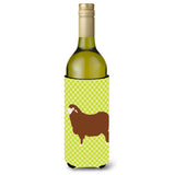 Caroline'S Treasures Merino Sheep Green Decorative Bottle Hugger, 750 Ml, Multicolor