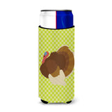 Caroline'S Treasures French Turkey Dindon Green Decorative Can Hugger, Slim, Multicolor