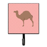 Caroline'S Treasures F1 Hybrid Camel Pink Check Wall Hook, Small, Multicolor