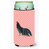 Caroline'S Treasures Sumatra Chicken Pink Check Decorative Can Hugger, Tall Boy, Multicolor