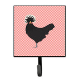 Caroline'S Treasures Polish Poland Chicken Pink Check Wall Hook, Small, Multicolor