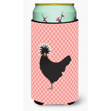 Caroline'S Treasures Polish Poland Chicken Pink Check Decorative Can Hugger, Tall Boy, Multicolor