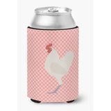 Caroline'S Treasures German Langshan Chicken Pink Check Decorative Can Hugger, Multicolor