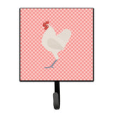 Caroline'S Treasures German Langshan Chicken Pink Check Wall Hook, Small, Multicolor