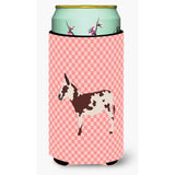 Caroline'S Treasures American Spotted Donkey Pink Check Decorative Can Hugger, Tall Boy, Multicolor