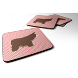 Caroline'S Treasures Poitou Poiteuin Donkey Pink Check Decorative Coasters, 3.5, Multicolor