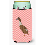 Caroline'S Treasures Dutch Hook Bill Duck Pink Check Decorative Can Hugger, Tall Boy, Multicolor