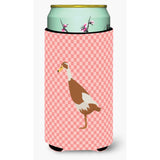 Caroline'S Treasures Indian Runner Duck Pink Check Decorative Can Hugger, Tall Boy, Multicolor