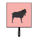 Caroline'S Treasures Verata Goat Pink Check Wall Hook, Small, Multicolor