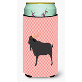 Caroline'S Treasures Verata Goat Pink Check Decorative Can Hugger, Tall Boy, Multicolor
