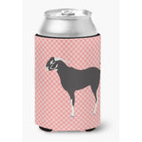 Caroline'S Treasures Black Bengal Goat Pink Check Decorative Can Hugger, Multicolor