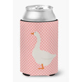 Caroline'S Treasures Embden Goose Pink Check Decorative Can Hugger, Multicolor