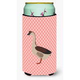 Caroline'S Treasures Chinese Goose Pink Check Decorative Can Hugger, Tall Boy, Multicolor