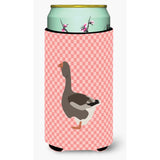 Caroline'S Treasures Toulouse Goose Pink Check Decorative Can Hugger, Tall Boy, Multicolor