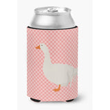 Caroline'S Treasures Sebastopol Goose Pink Check Decorative Can Hugger, Multicolor