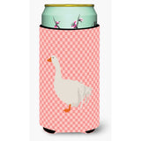 Caroline'S Treasures Sebastopol Goose Pink Check Decorative Can Hugger, Tall Boy, Multicolor