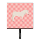 Caroline'S Treasures Paso Fino Horse Pink Check Wall Hook, Small, Multicolor