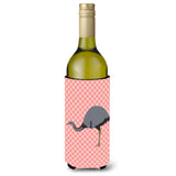 Caroline'S Treasures Rhea Pink Check Decorative Bottle Hugger, 750 Ml, Multicolor