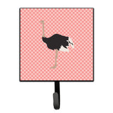Caroline'S Treasures Common Ostrich Pink Check Wall Hook, Small, Multicolor