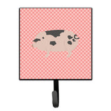 Caroline'S Treasures Gloucester Old Spot Pig Pink Check Wall Hook, Small, Multicolor
