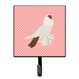 Caroline'S Treasures German Helmet Pigeon Pink Check Wall Hook, Small, Multicolor