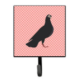 Caroline'S Treasures Budapest Highflyer Pigeon Pink Check Wall Hook, Small, Multicolor