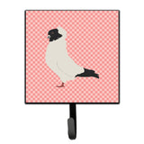 Caroline'S Treasures Nun Pigeon Pink Check Wall Hook, Small, Multicolor
