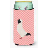 Caroline'S Treasures Nun Pigeon Pink Check Decorative Can Hugger, Tall Boy, Multicolor