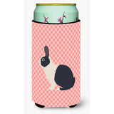 Caroline'S Treasures Dutch Rabbit Pink Check Decorative Can Hugger, Tall Boy, Multicolor
