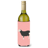 Caroline'S Treasures Herwick Sheep Pink Check Decorative Bottle Hugger, 750 Ml, Multicolor