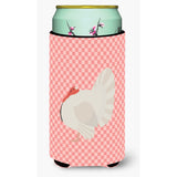 Caroline'S Treasures White Holland Turkey Pink Check Decorative Can Hugger, Tall Boy, Multicolor