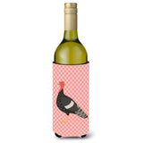 Caroline'S Treasures Marragansett Turkey Pink Check Decorative Bottle Hugger, 750 Ml, Multicolor