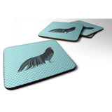 Caroline'S Treasures Sumatra Chicken Blue Check Decorative Coasters, 3.5, Multicolor
