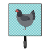 Caroline'S Treasures Jersey Giant Chicken Blue Check Wall Hook, Small, Multicolor