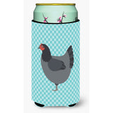 Caroline'S Treasures Jersey Giant Chicken Blue Check Decorative Can Hugger, Tall Boy, Multicolor