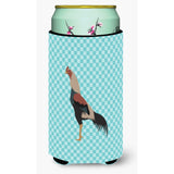 Caroline'S Treasures Kulang Chicken Blue Check Decorative Can Hugger, Tall Boy, Multicolor