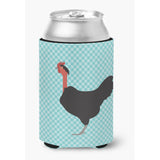 Caroline'S Treasures Naked Neck Chicken Blue Check Decorative Can Hugger, Multicolor