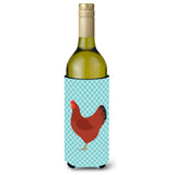 Caroline'S Treasures New Hampshire Red Chicken Blue Check Decorative Bottle Hugger, 750 Ml, Multicolor