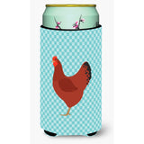 Caroline'S Treasures New Hampshire Red Chicken Blue Check Decorative Can Hugger, Tall Boy, Multicolor