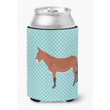 Caroline'S Treasures Mule Blue Check Decorative Can Hugger, Multicolor