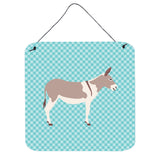 Caroline'S Treasures Blue Australian Teamster Donkey Check Metal Print, 6 H X 6 W
