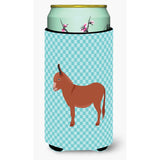 Caroline'S Treasures Irish Donkey Blue Check Decorative Can Hugger, Tall Boy, Multicolor