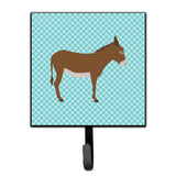 Caroline'S Treasures Cotentin Donkey Blue Check Wall Hook, Small, Multicolor
