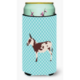 Caroline'S Treasures American Spotted Donkey Blue Check Decorative Can Hugger, Tall Boy, Multicolor