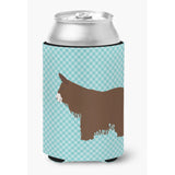 Caroline'S Treasures Poitou Poiteuin Donkey Blue Check Decorative Can Hugger, Multicolor