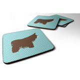 Caroline'S Treasures Poitou Poiteuin Donkey Blue Check Decorative Coasters, 3.5, Multicolor
