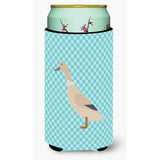 Caroline'S Treasures West Harlequin Duck Blue Check Decorative Can Hugger, Tall Boy, Multicolor
